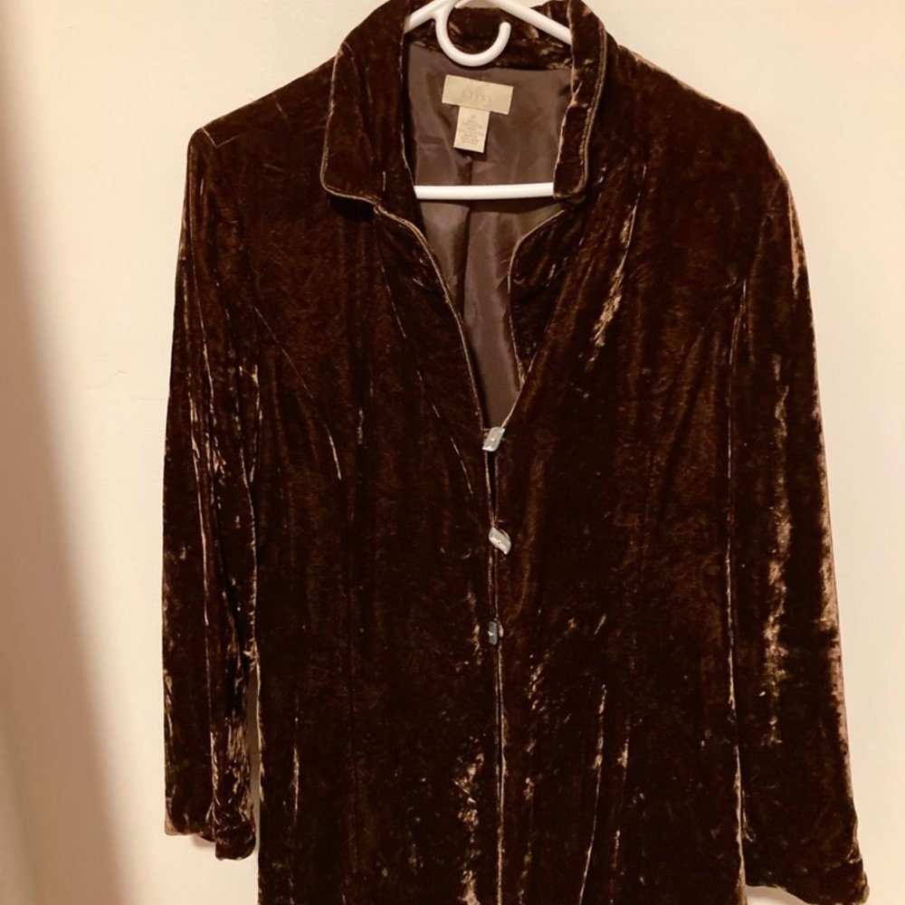 J. Jill Boho Crushed Velvet Duster